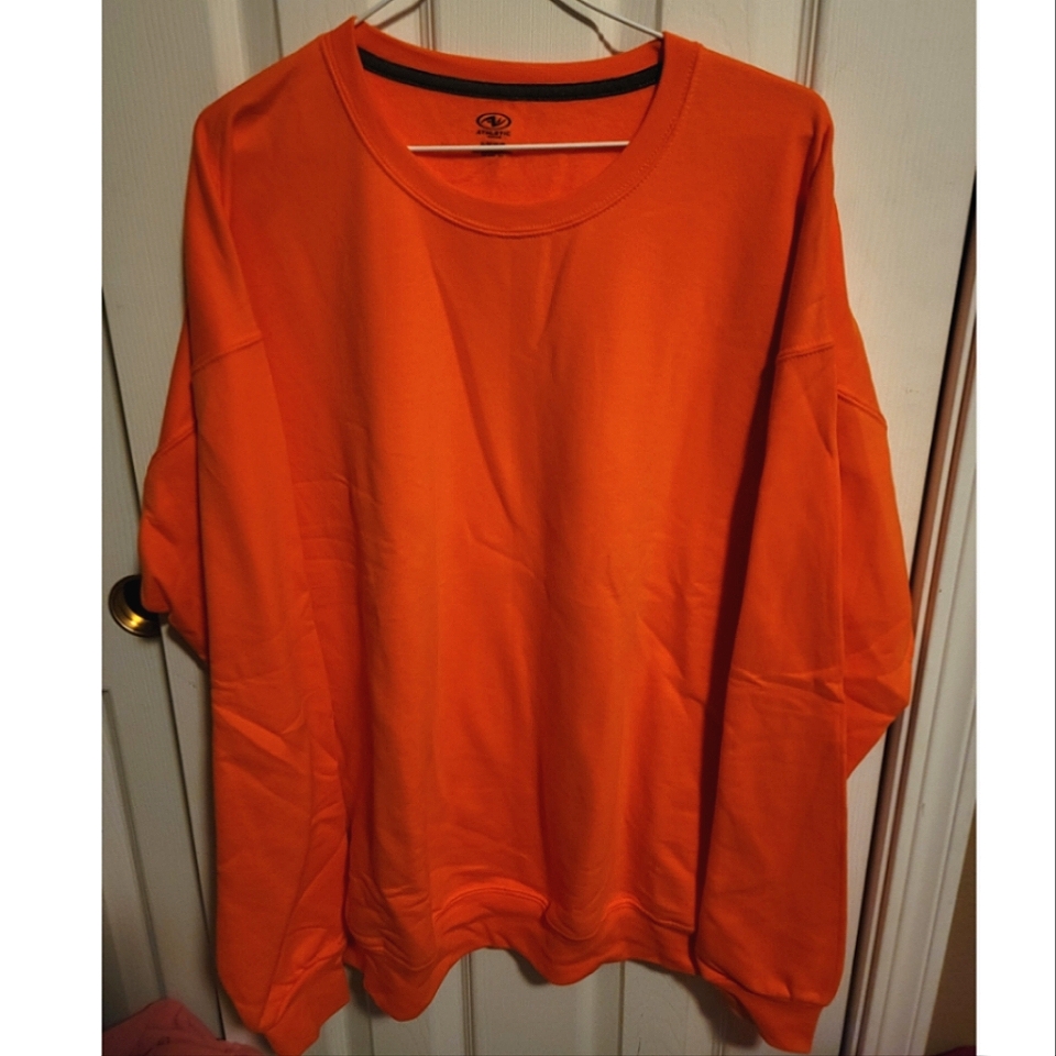 Nwot Athletic Neon Orange Crew Neck Sweatshirt